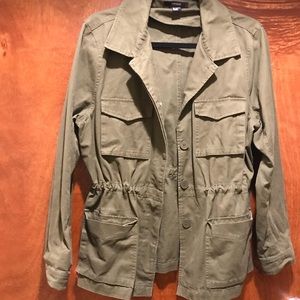 F21 olive green parka jacket